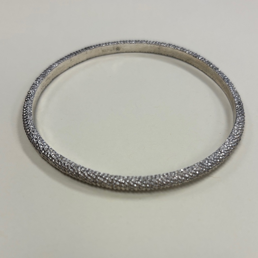 Napier Textured Bangle Bracelet - Silver